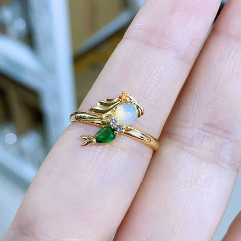 Fashion 1# Gold Plated Copper Zirconia Princess Ring