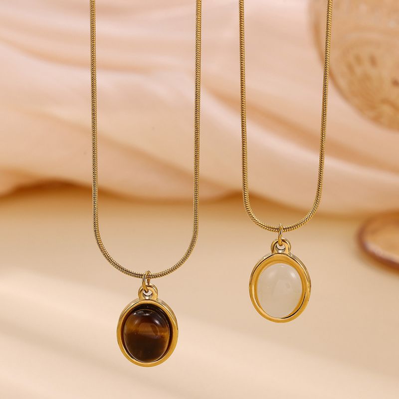 Necklace #1 304 Stainless Steel Oval Necklace