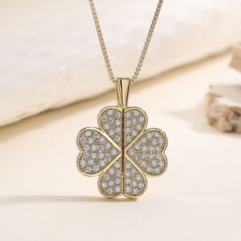 Necklace #1 Copper Diamond-encrusted Irregular-shaped Necklace