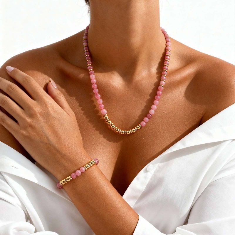 Necklace #1 Stainless Steel Beaded Necklace