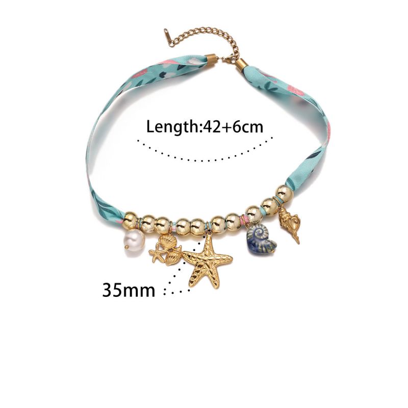 Necklace 1# Titanium Steel Shell Pendant Necklace