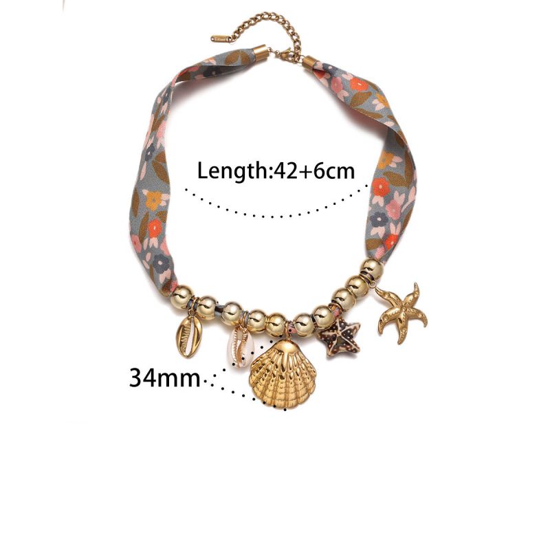 Necklace 1# Titanium Steel Shell Pendant Necklace