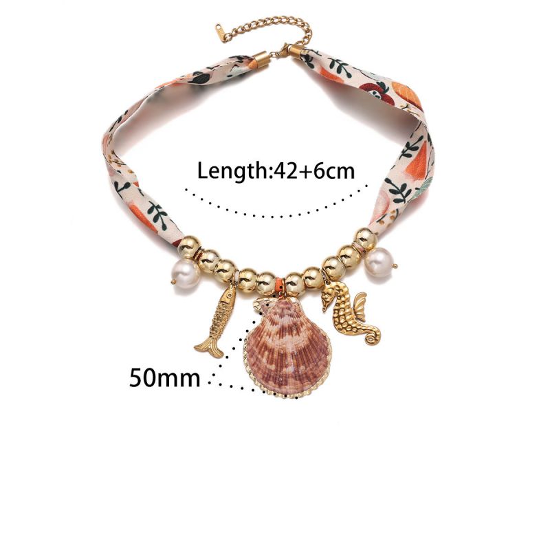 Necklace 1# Titanium Steel Shell Pendant Necklace