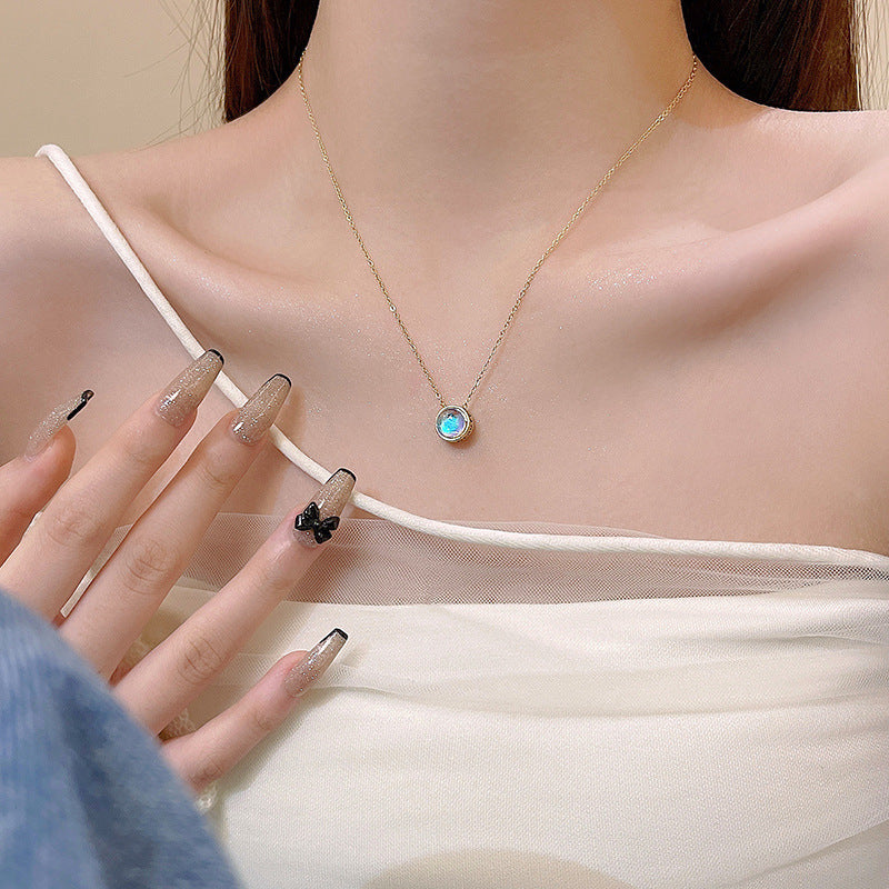 Necklace 11# Titanium Steel Pearl Butterfly Necklace