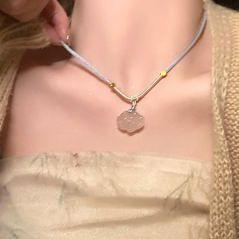 Necklace 11# Titanium Steel Pearl Butterfly Necklace