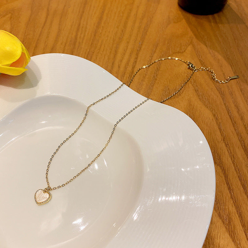 Necklace 11# Titanium Steel Pearl Butterfly Necklace