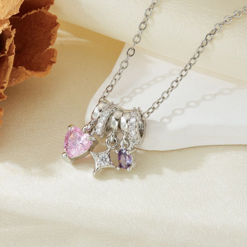 Necklace #7 304 Stainless Steel Diamond Heart Necklace