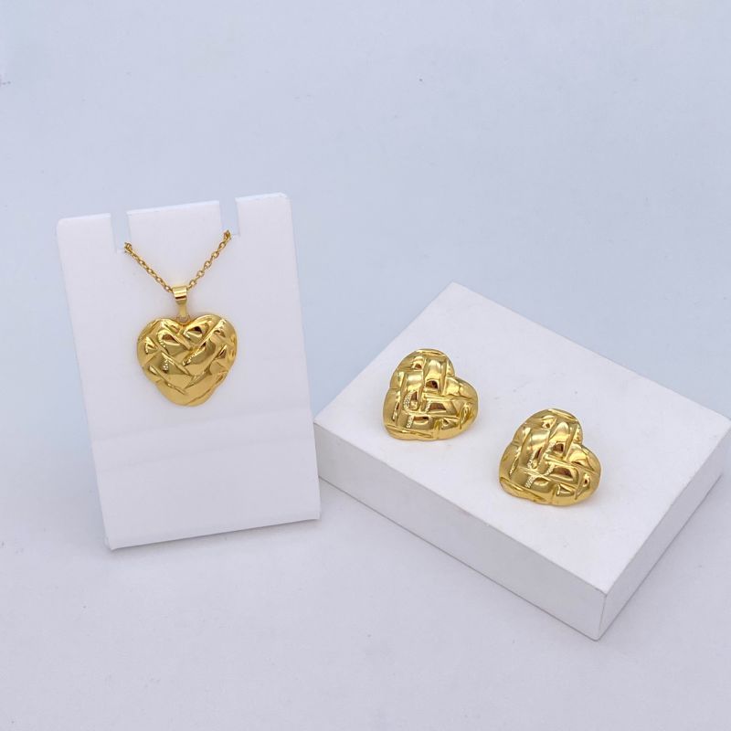 Ocean Series - 04 Titanium Steel Shell Necklace And Earring Set