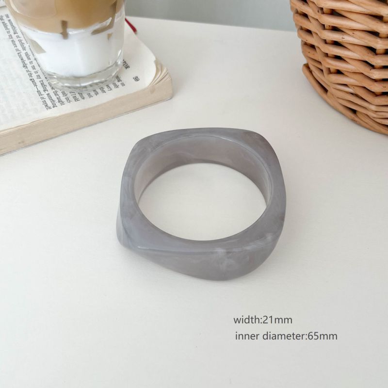 Pumpkin Beads Transparent Gray Resin Texture Irregular Bracelet