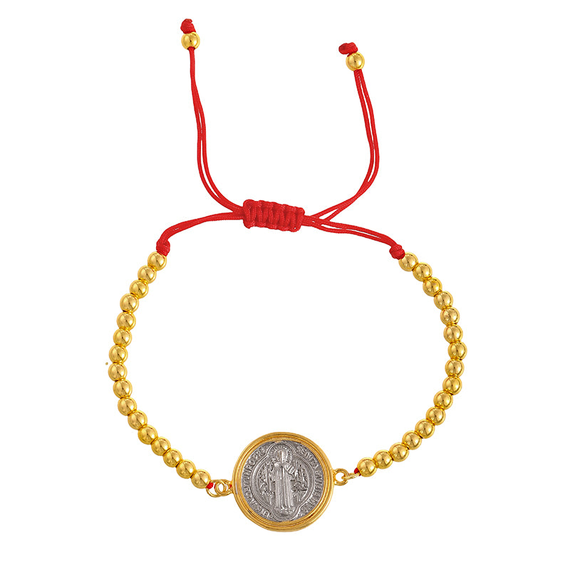 Red 1 Multi-layered Beaded Braided Bracelet