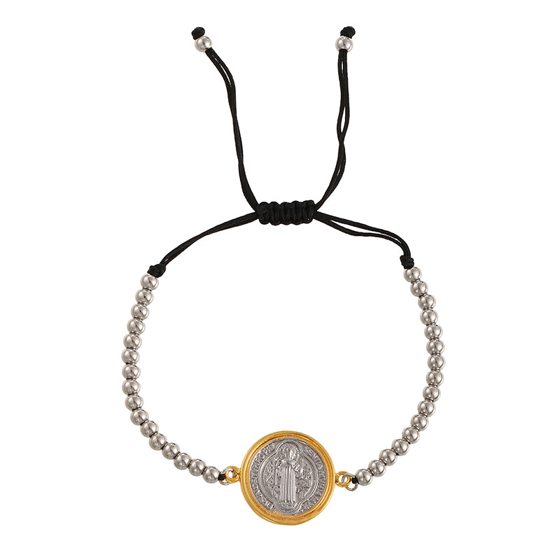 Red 1 Multi-layered Beaded Braided Bracelet