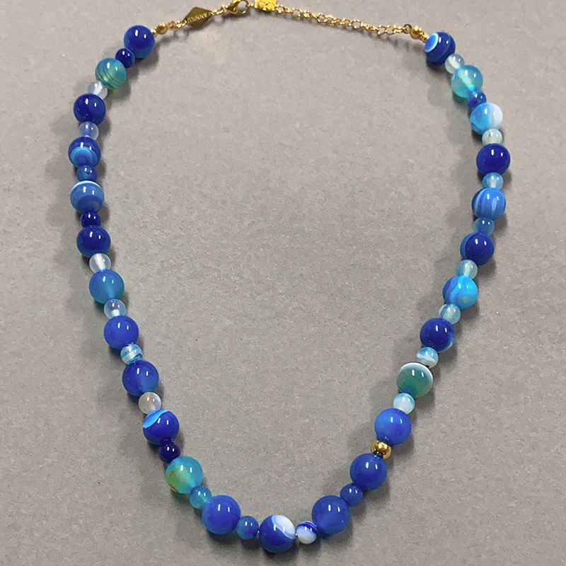 Red Necklace 42+5cm Stainless Steel Beaded Necklace