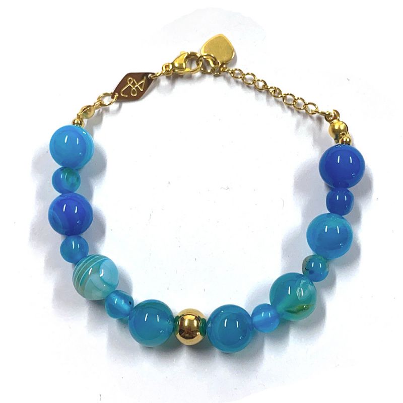 Red Necklace 42+5cm Stainless Steel Beaded Necklace