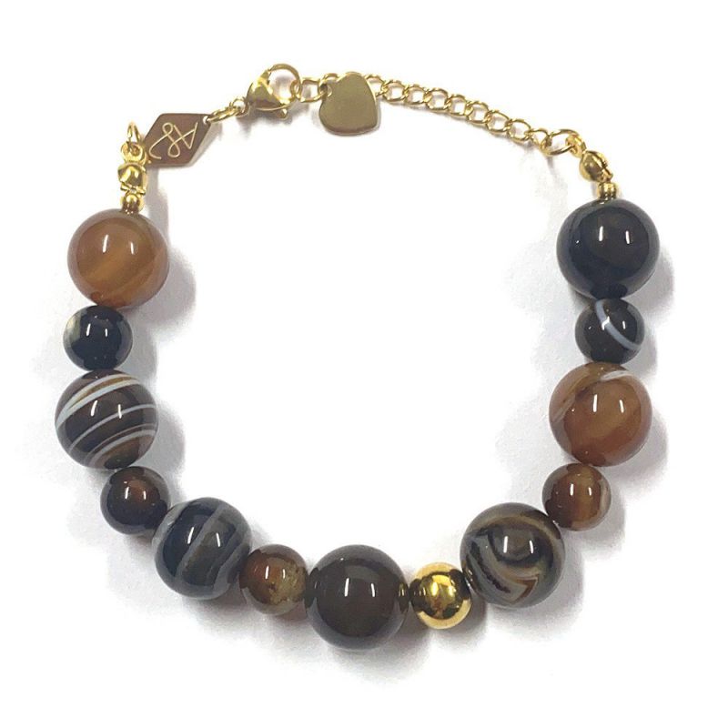 Red Necklace 42+5cm Stainless Steel Beaded Necklace