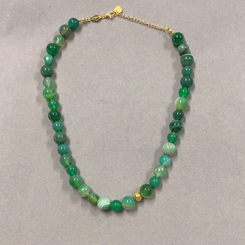 Red Necklace 42+5cm Stainless Steel Beaded Necklace