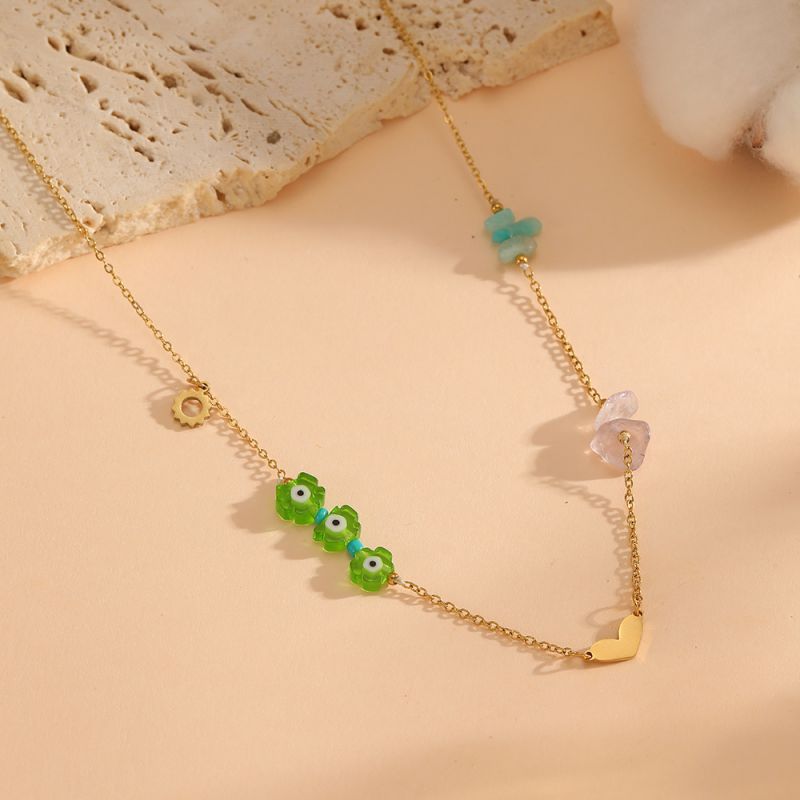 Red-eyed Star Necklace Titanium Steel Eye Star Necklace