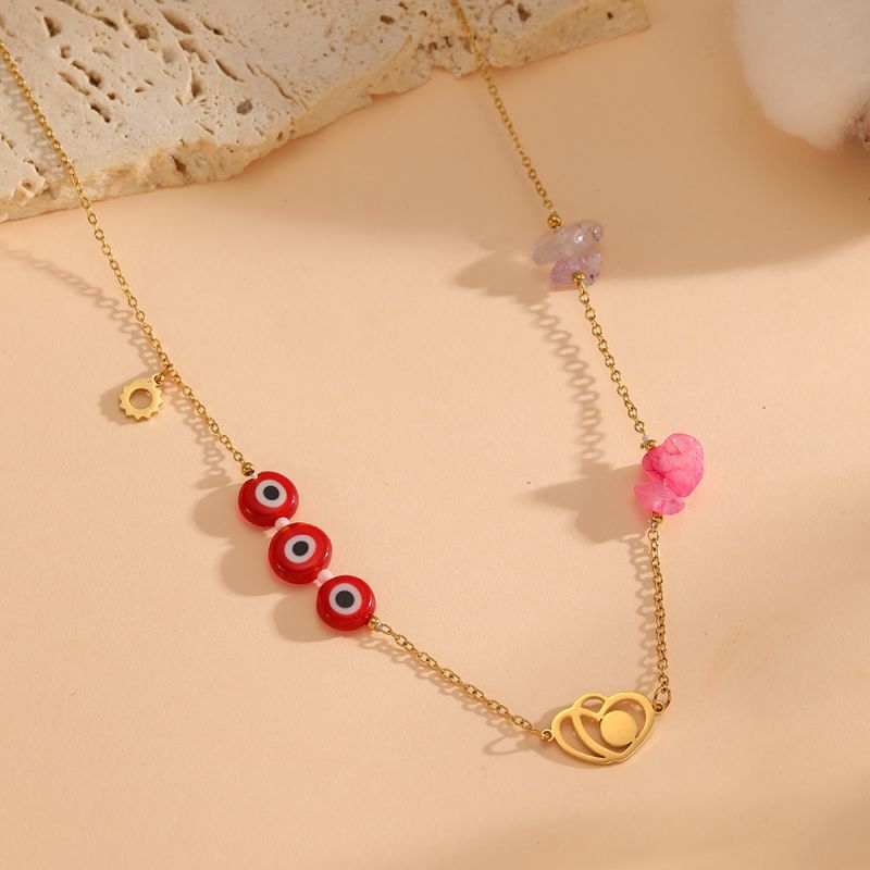 Red-eyed Star Necklace Titanium Steel Eye Star Necklace