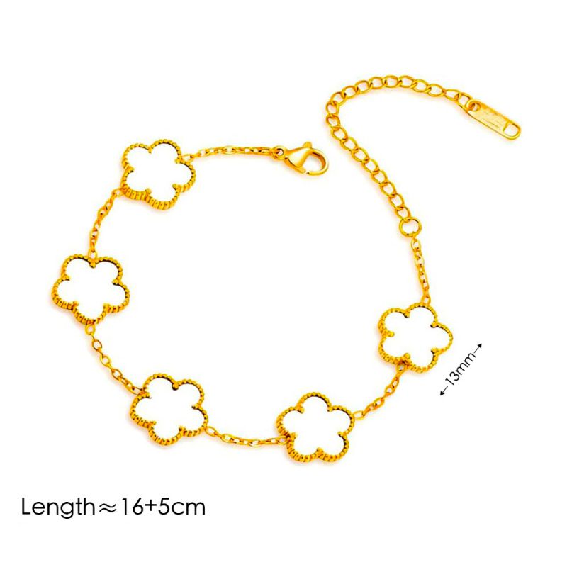 Red+necklace Stainless Steel Flower Necklace