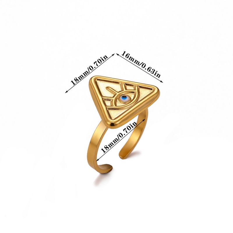 Ring #1 304 Stainless Steel Diamond-set Eye Ring