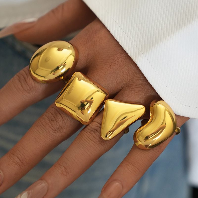 Ring #1 304 Stainless Steel Irregular Ring