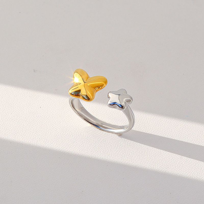 Ring 1 304 Stainless Steel Star And Moon Ring