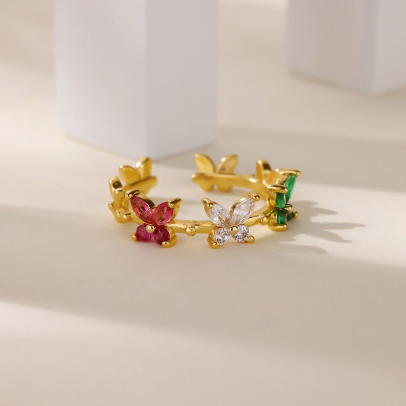 Ring #1 Copper Round Ring With Diamonds