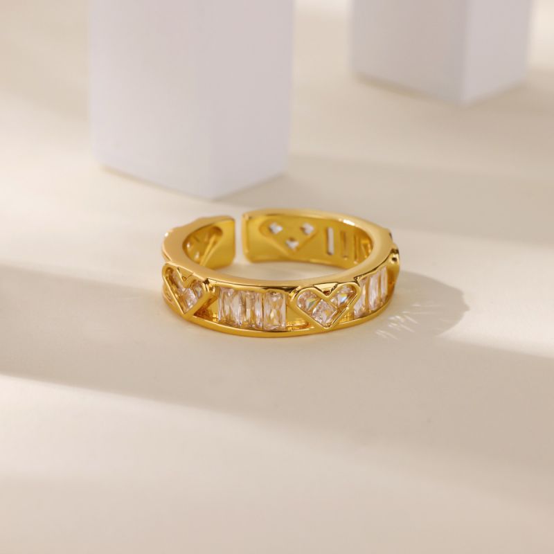 Ring #1 Copper Round Ring With Diamonds