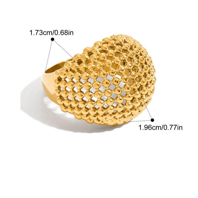 Ring #1 Stainless Steel Agate Round Ring