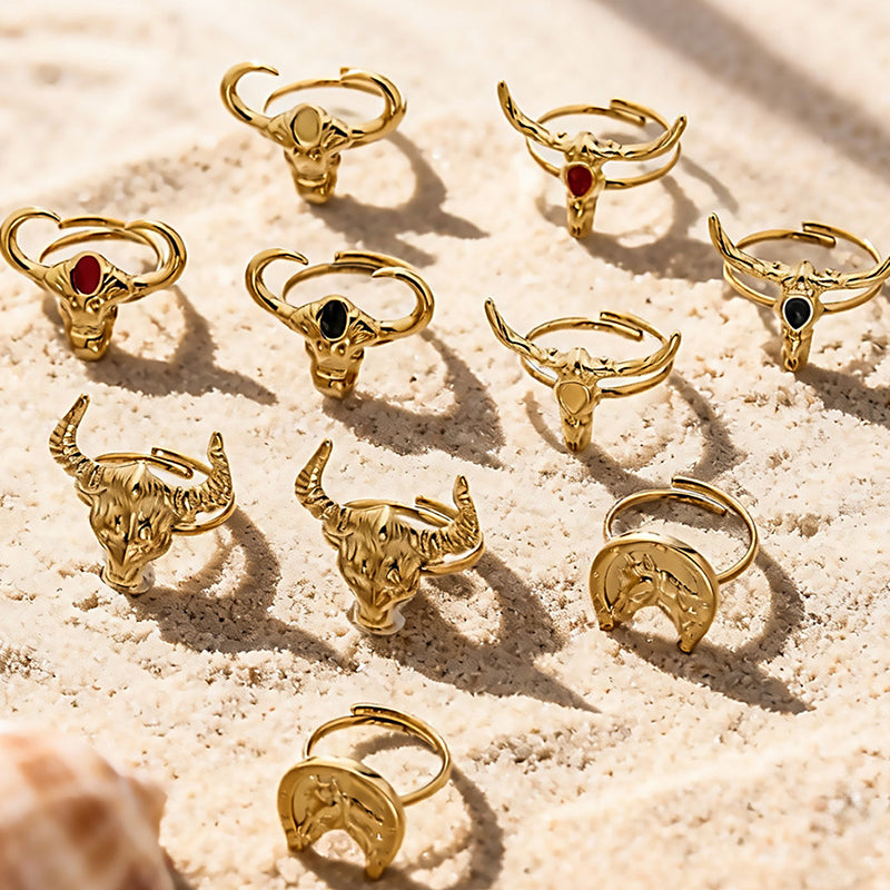 Ring #1 Stainless Steel Bull Head Dripping Ring