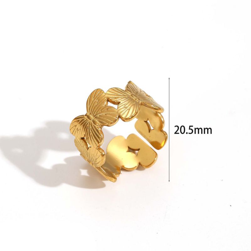 Ring 1# Stainless Steel Flower Ring