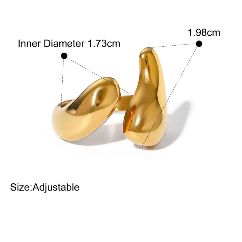 Ring 1# Stainless Steel Irregular Pearl Ring