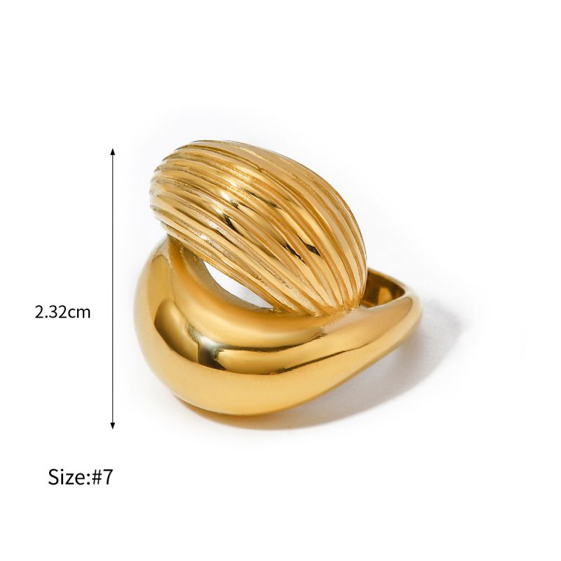 Ring 1# Stainless Steel Irregular Pearl Ring