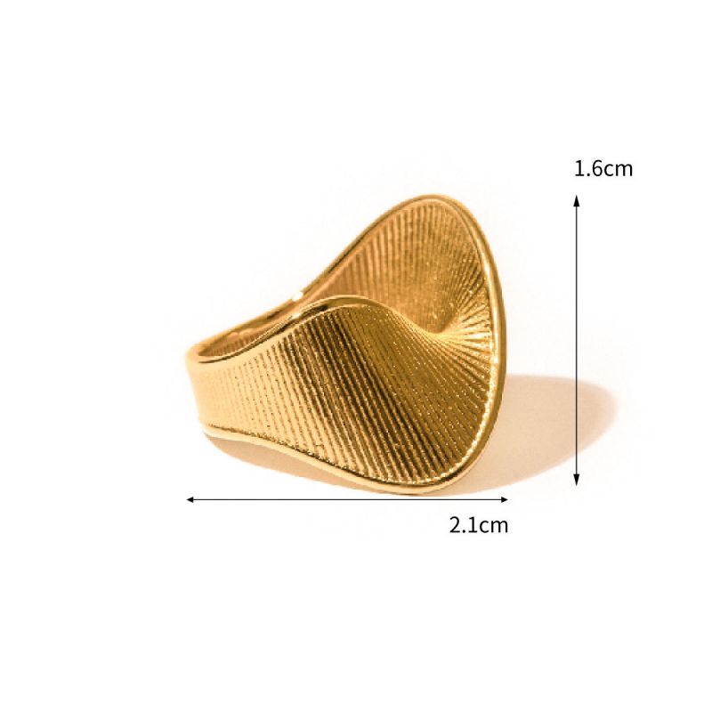 Ring 1# Stainless Steel Irregular Pearl Ring