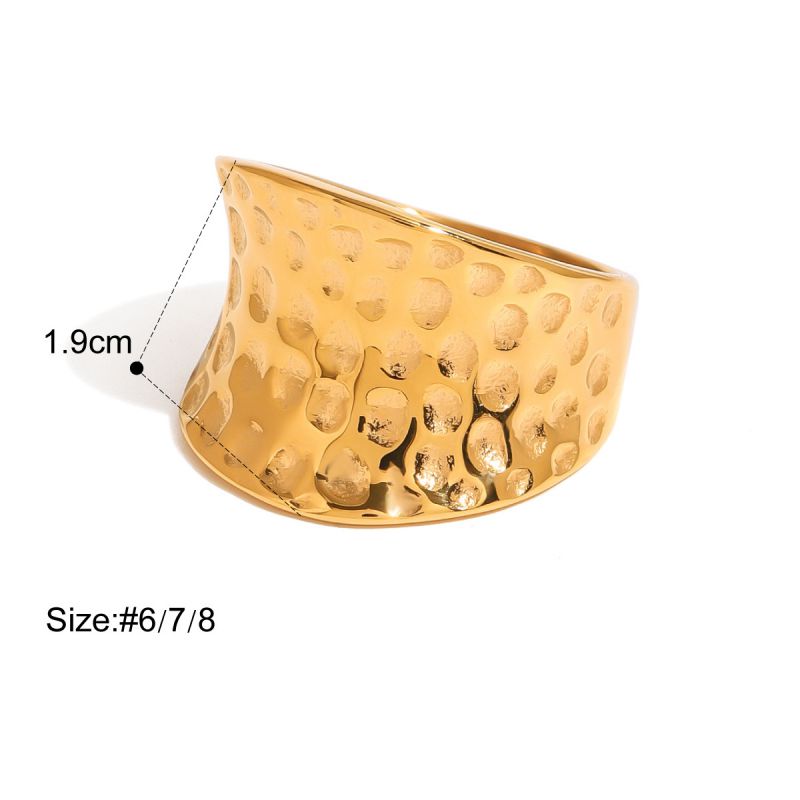 Ring 1# Stainless Steel Irregular Pearl Ring