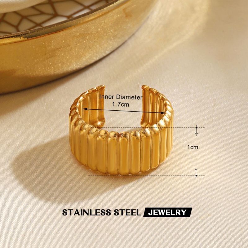 Ring 1# Stainless Steel Irregular Ring