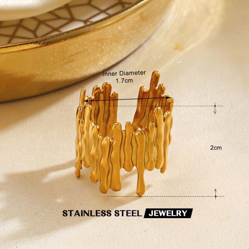 Ring 1# Stainless Steel Irregular Ring