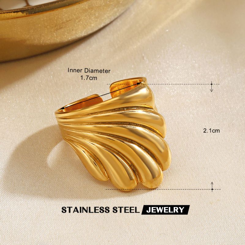 Ring 1# Stainless Steel Irregular Ring