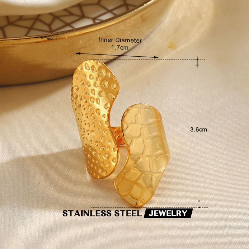 Ring 1# Stainless Steel Irregular Ring