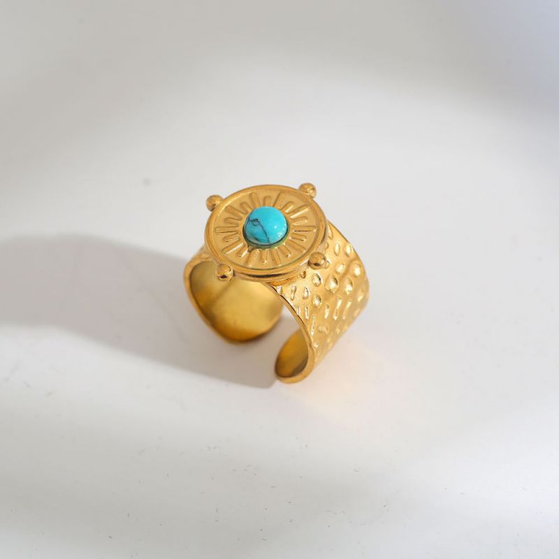 Ring #1 Stainless Steel Natural Stone Ring