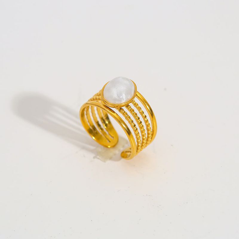 Ring #1 Stainless Steel Natural Stone Ring