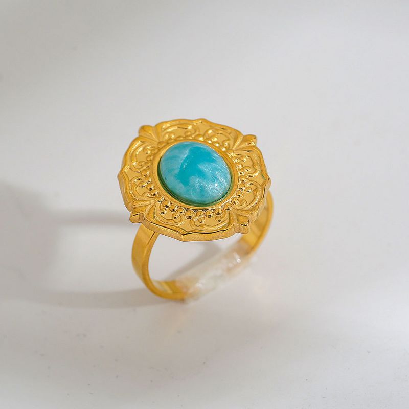 Ring #1 Stainless Steel Natural Stone Ring