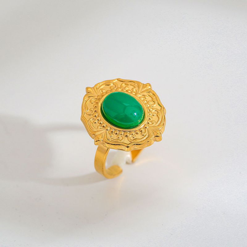 Ring #1 Stainless Steel Natural Stone Ring