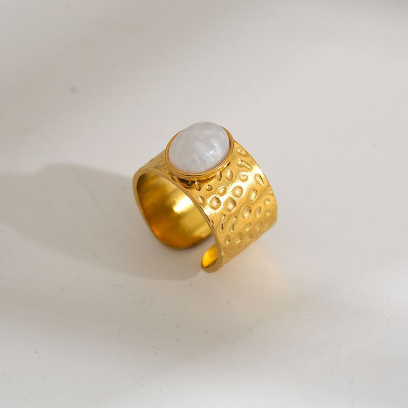 Ring #1 Stainless Steel Natural Stone Ring