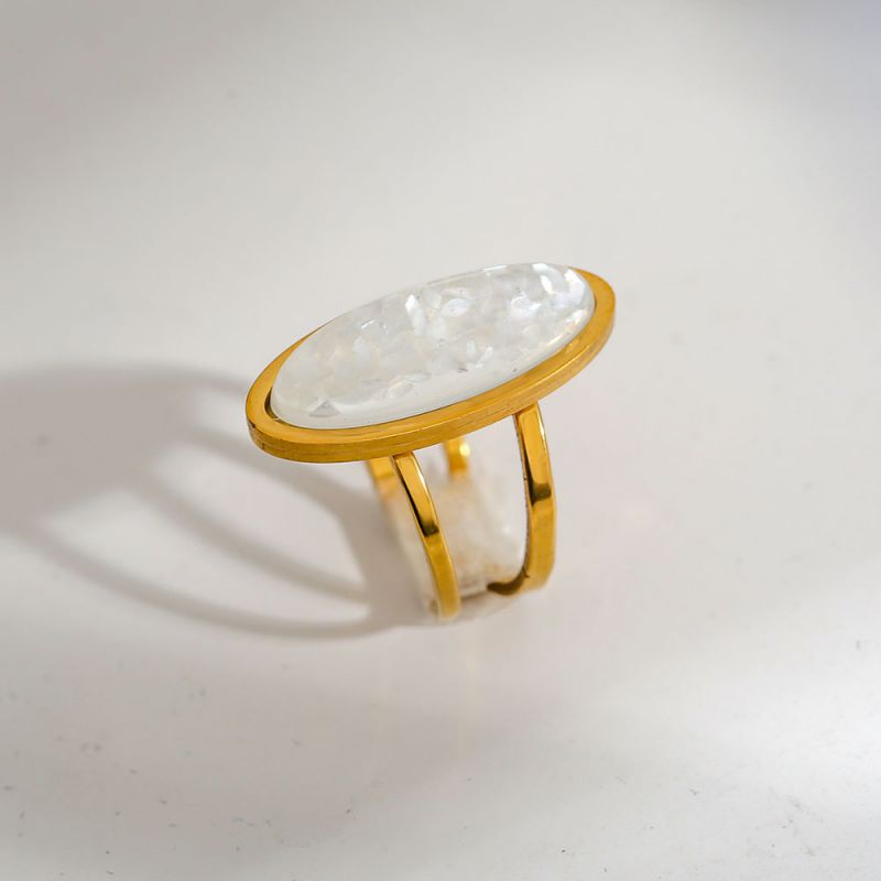 Ring #1 Stainless Steel Natural Stone Ring