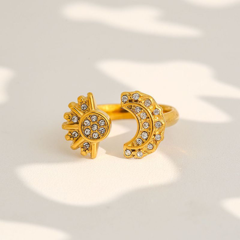 Ring #1 Stainless Steel Star And Moon Ring