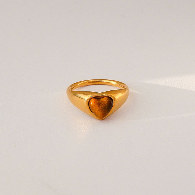 Ring #2 304 Stainless Steel Tiger Eye Ring