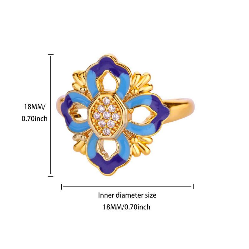 Ring #2 Copper Diamond-encrusted Round Eye Ring