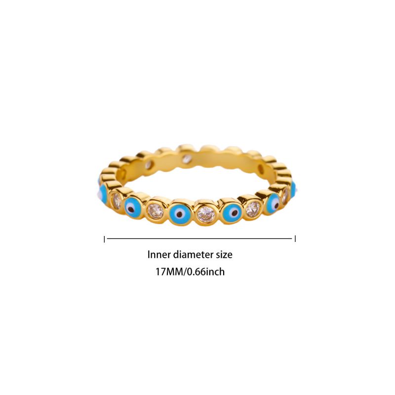 Ring #2 Copper Diamond-encrusted Round Eye Ring