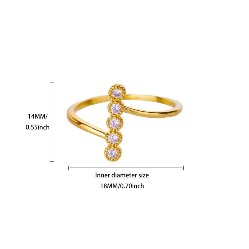 Ring #2 Copper Diamond-encrusted Round Eye Ring