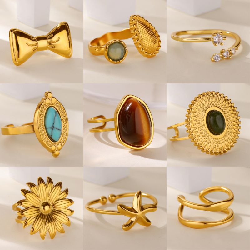 Ring #5 304 Stainless Steel Irregular Ring